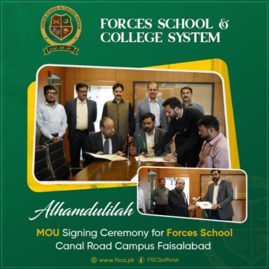 Alhamdulilah - MOU Signing Ceremony for Forces School Canal Road Campus Faisalabad