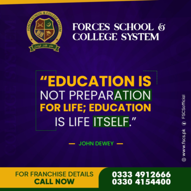 'Education is not Preparation for Life; Education is Life itself', John Dewey
