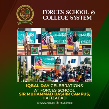 Iqbal Day Celebrations at Forces School Sir Muhammad Bashir Campus, Hafizabad