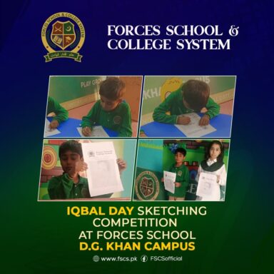 Iqbal Day Sketching Competition at Forces School D.G.KHAN Campus