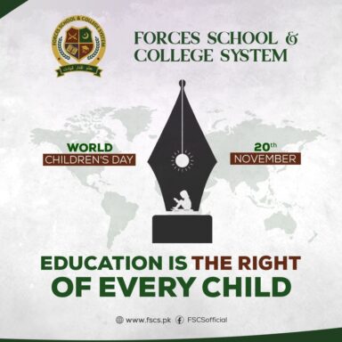 On this World Children's Day 2021, Forces School & College System Stays Committed to Make Quality Education Accessible to All
